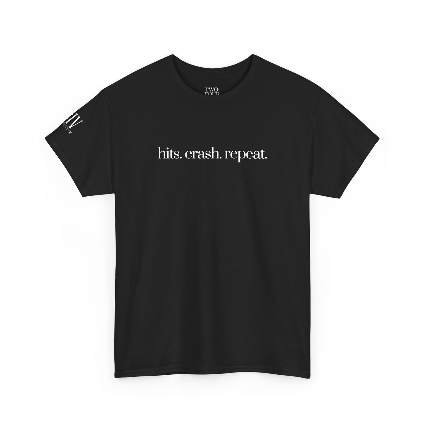 HITS, CRASH, REPEAT TEE BLACK