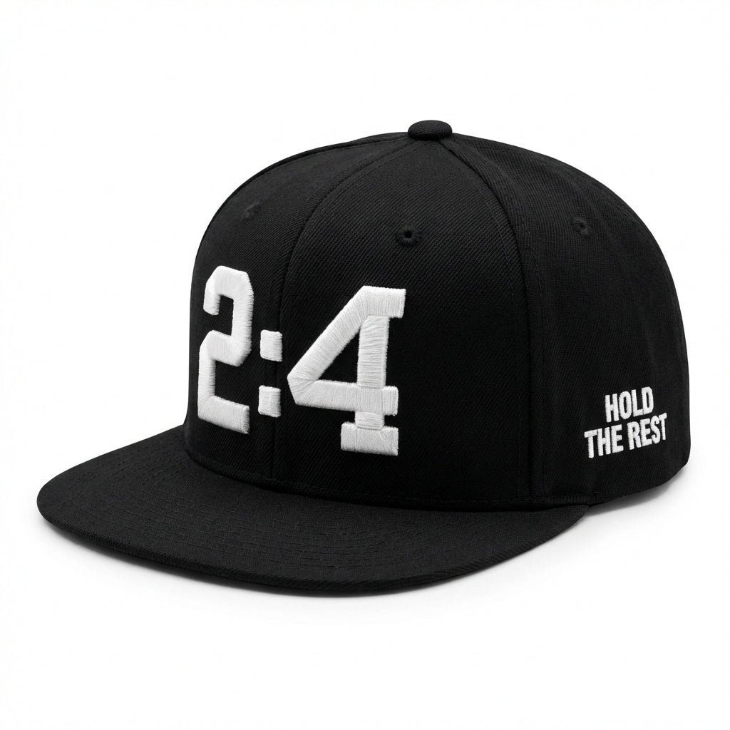 2:4 HOLD THE REST SNAPBACK - BLACK