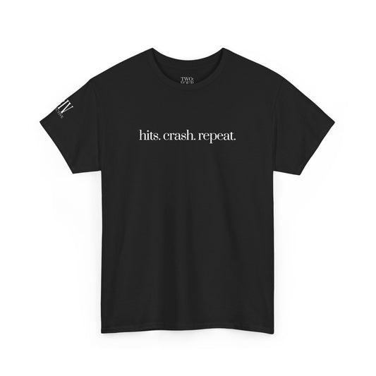HITS, CRASH, REPEAT TEE BLACK