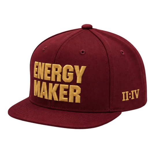 ENERGY MAKER HAT - BURGUNDY/GOLD