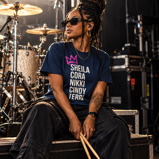 THE QUEENS OF RHYTHM - NAVY TEE