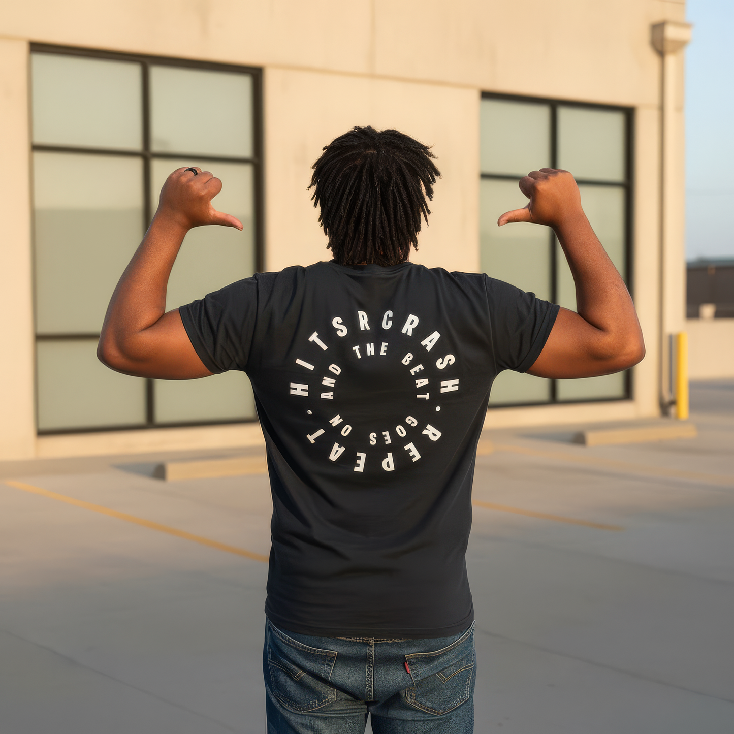 THE BEAT GOES ON TEE - BLACK